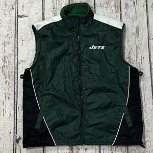 New York Jets NFL Football Reversible Sports Zip Up Vest Jacket